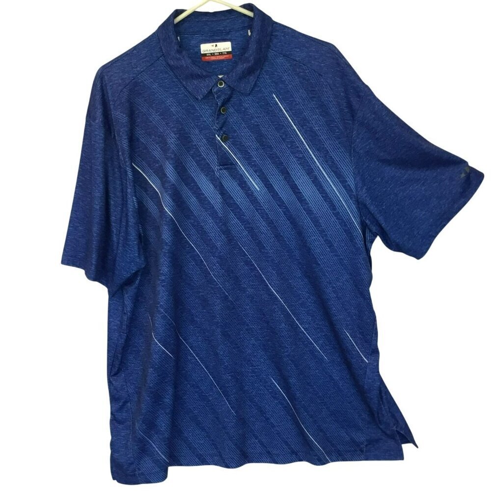Grand Slam Men's 3-Button Golf Polo Shirt Size XXL in Blue Activewear Career